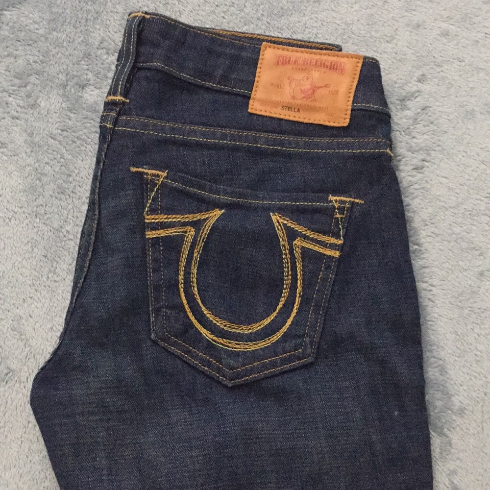 NWOT True Religion Dark Low-Rise Jeans - Size 26